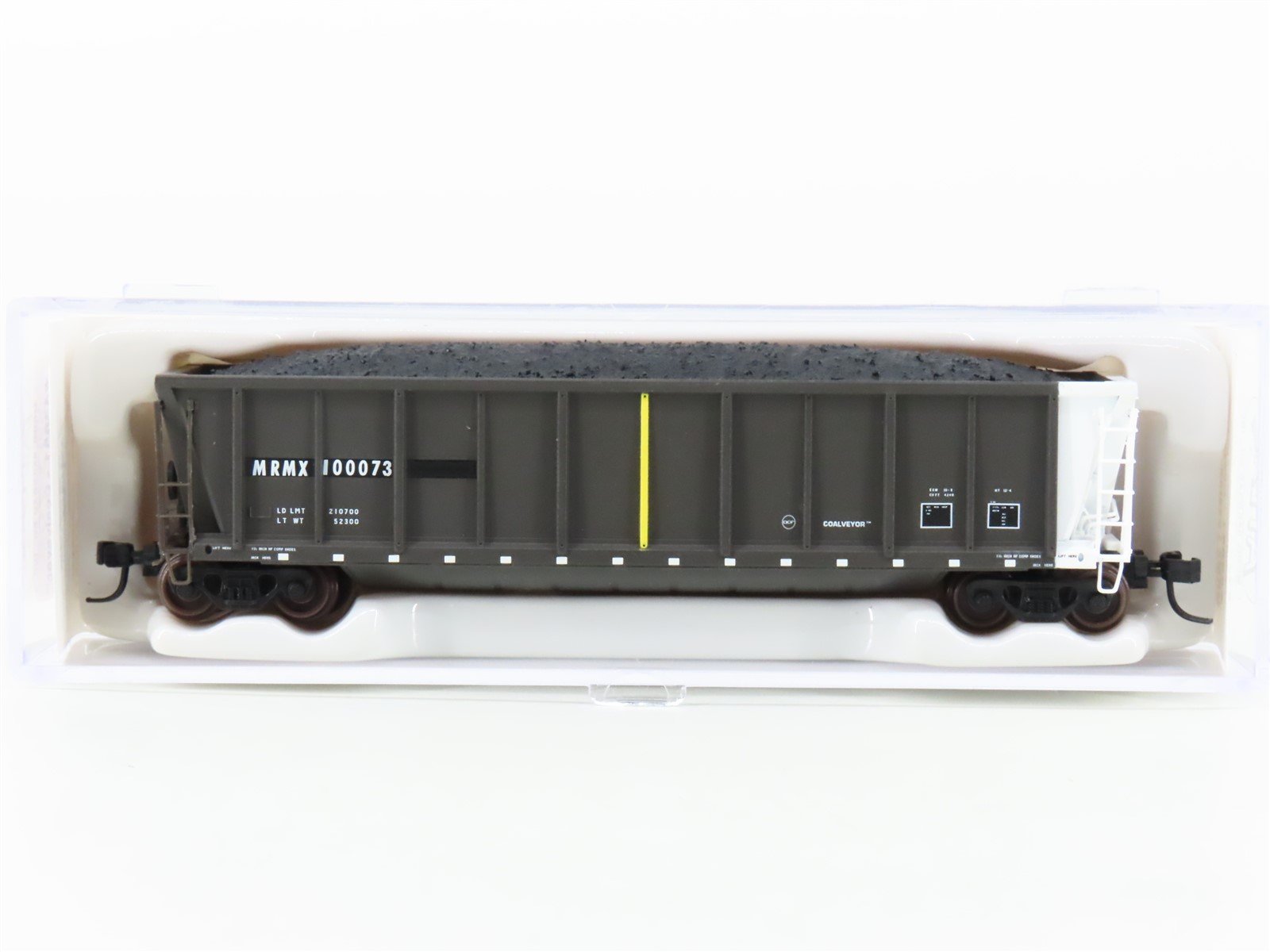 N Scale Atlas 43851 MRMX Leasing Coalveyor Hopper #100073 w/Coal Load