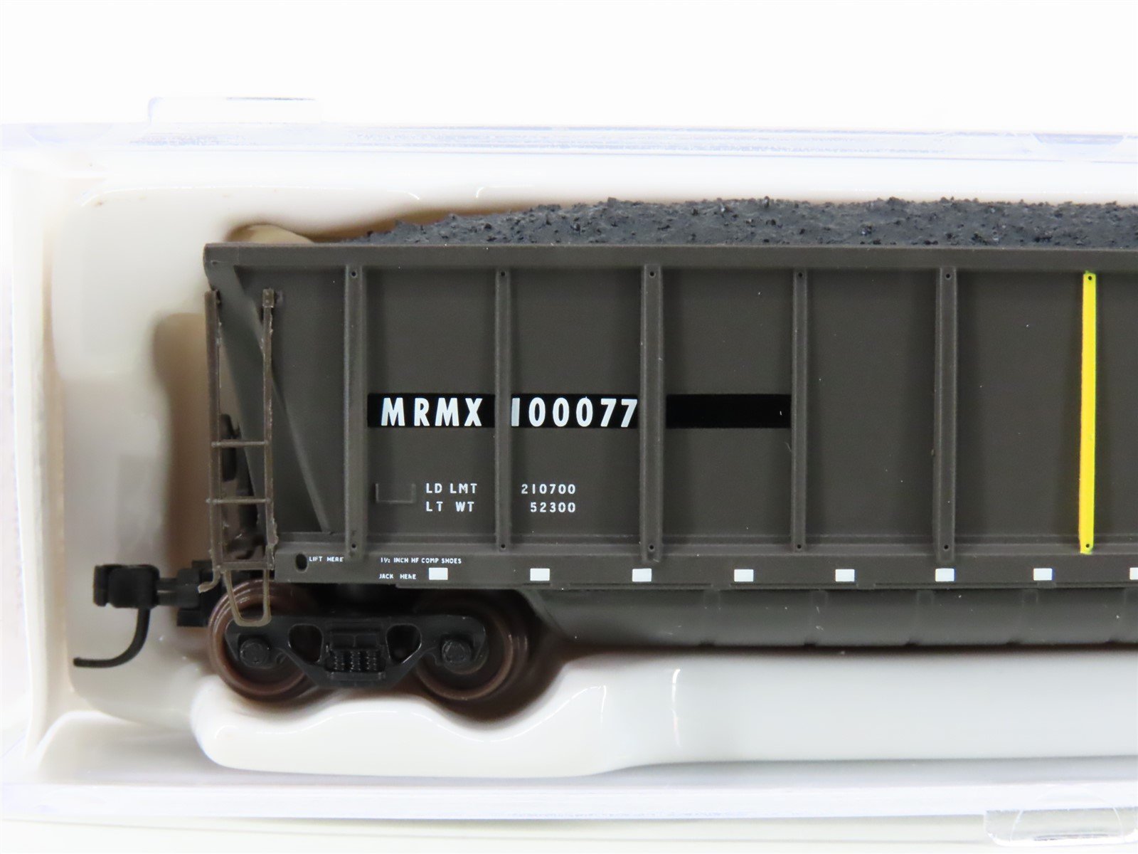 N Scale Atlas 43852 MRMX Leasing Coalveyor Hopper #100077 w/Coal Load