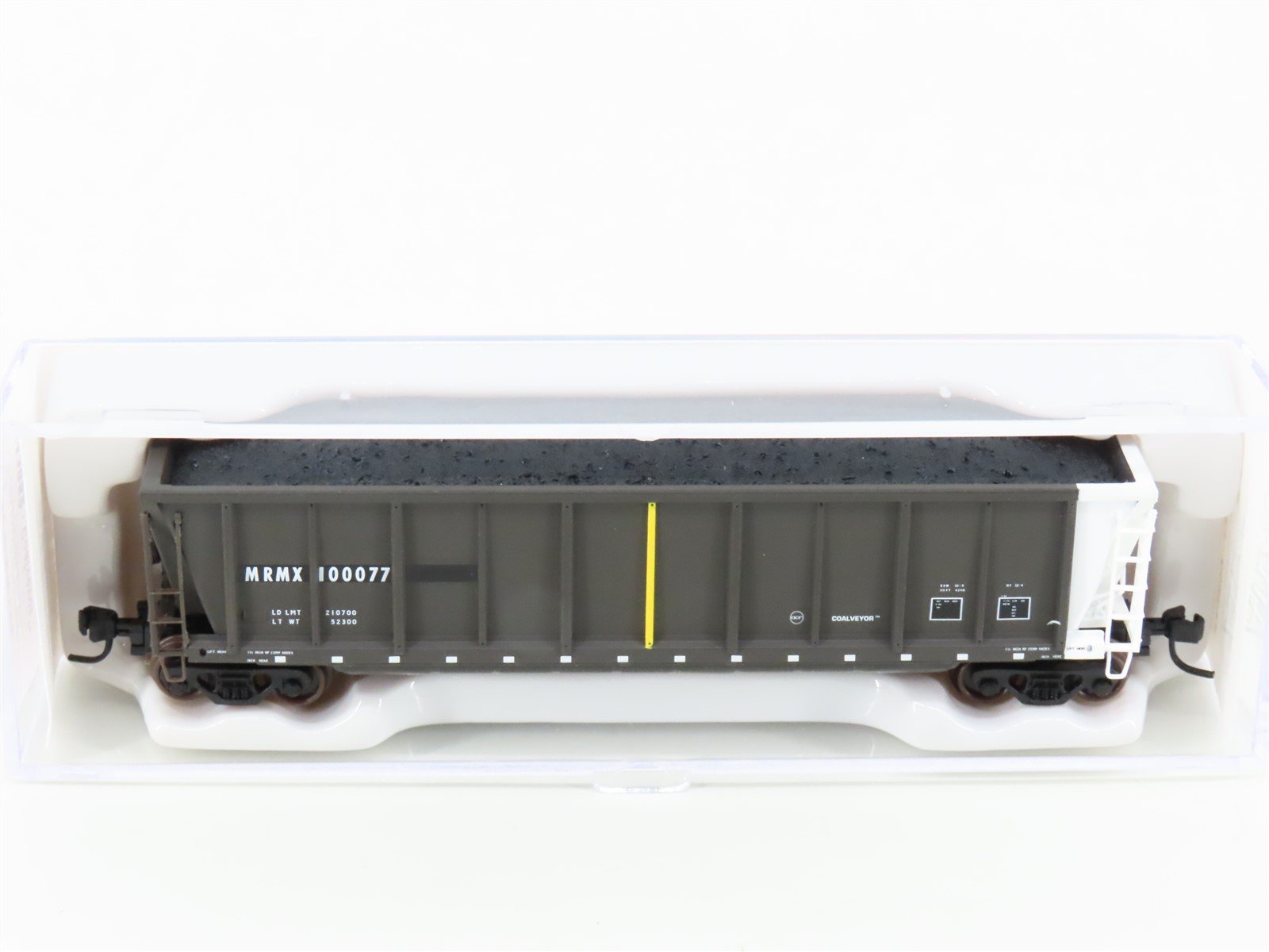 N Scale Atlas 43852 MRMX Leasing Coalveyor Hopper #100077 w/Coal Load