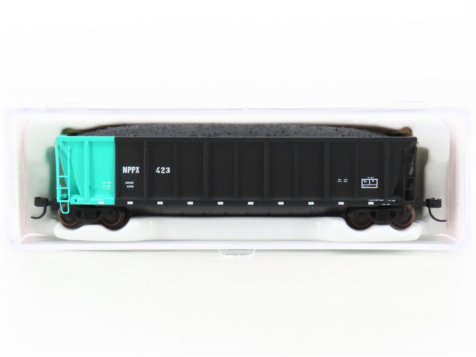 N Scale Atlas 43813-1 NPPX Nebraska Public Power Coalveyor Hopper #423 w/Load