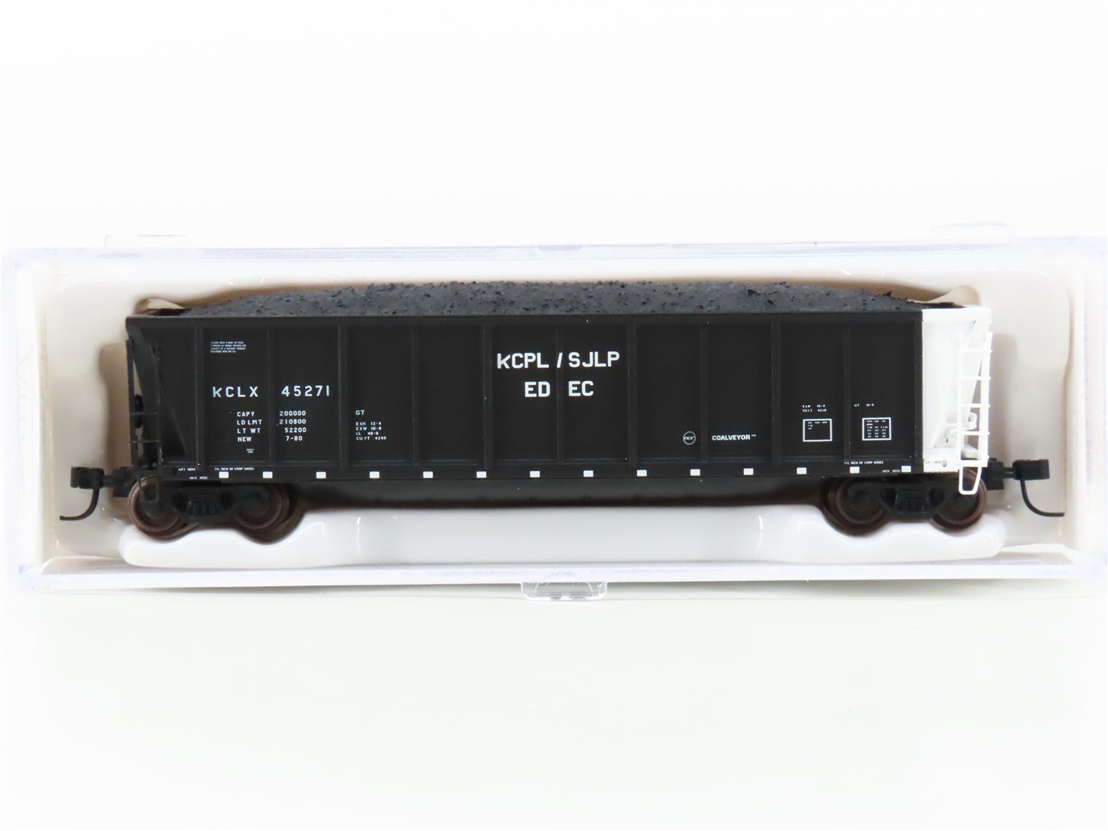 N Scale Atlas 43809-6 KCLX Kansas City Power & Light Coalveyor Hopper #45271