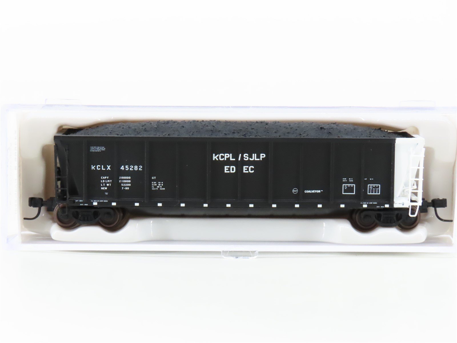 N Scale Atlas 43809-8 KCLX Kansas City Power & Light Coalveyor Hopper #45282