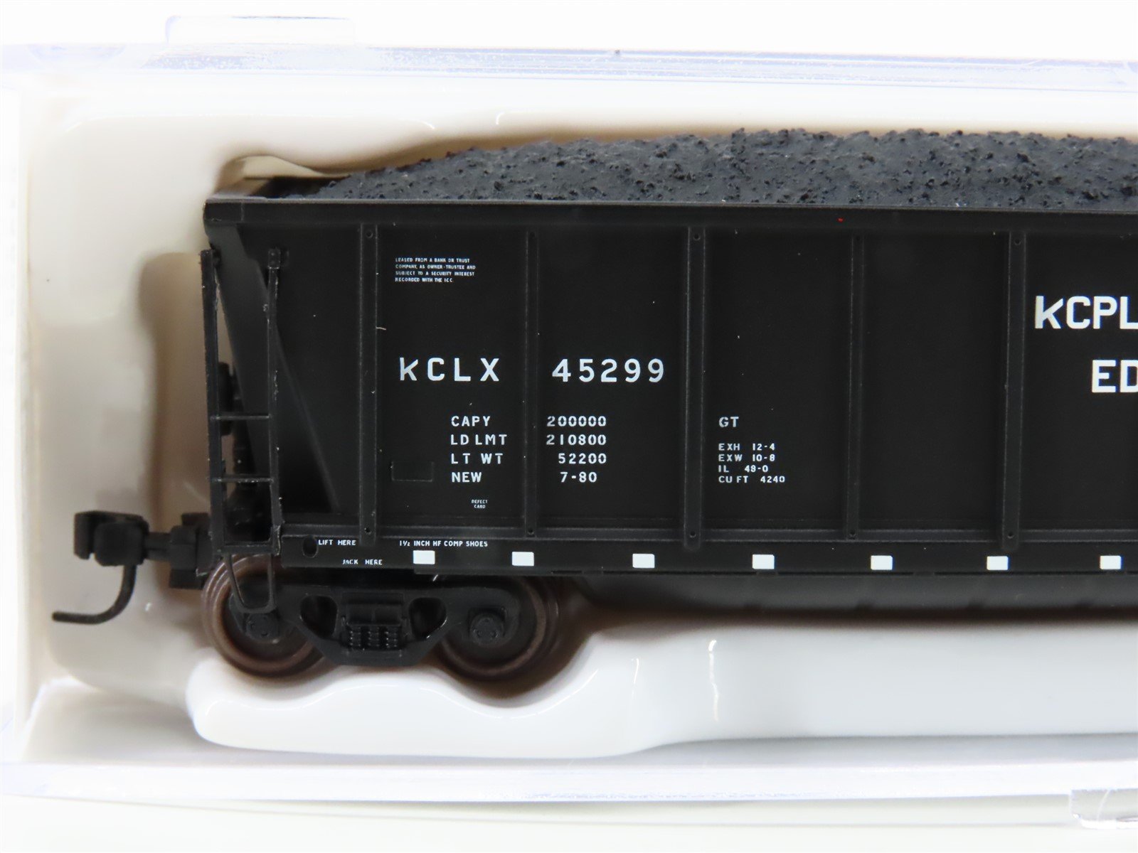 N Scale Atlas 43809-10 KCLX Kansas City Power & Light Coalveyor Hopper #45299