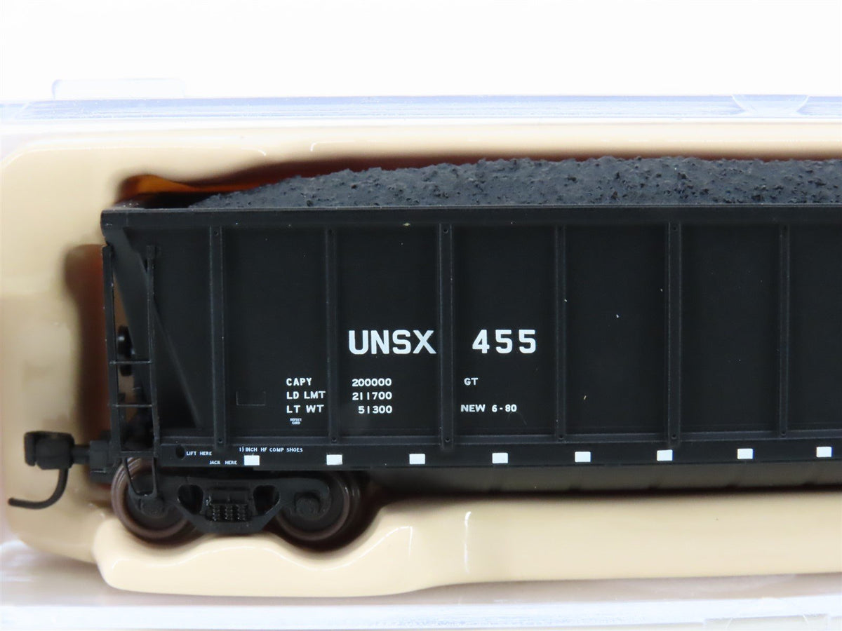 N Scale Atlas 43806-8 UNSX Unitrain Services Coalveyor Hopper #455 w/Coal Load