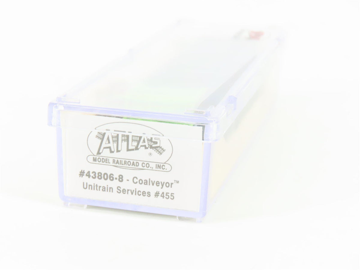 N Scale Atlas 43806-8 UNSX Unitrain Services Coalveyor Hopper #455 w/Coal Load