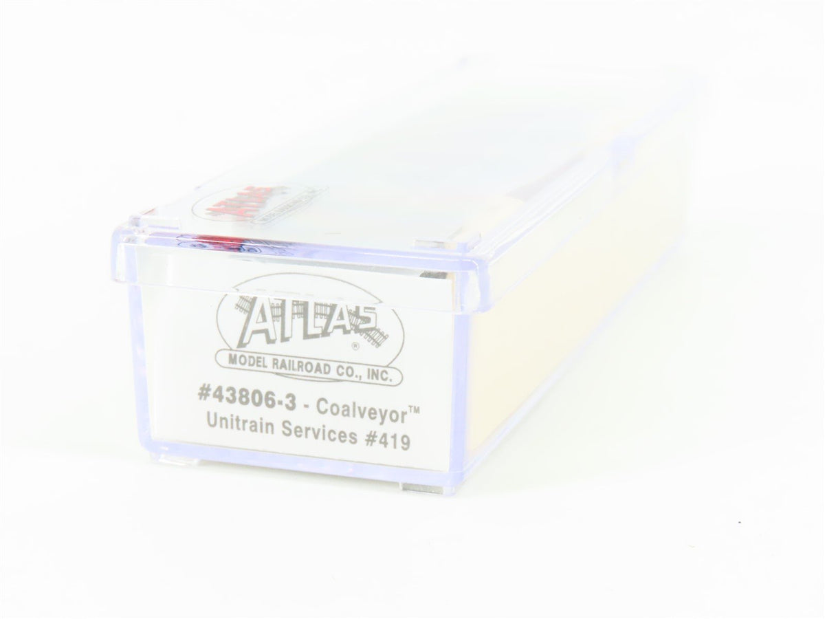 N Scale Atlas 43806-3 UNSX Unitrain Services Coalveyor Hopper #419 w/Coal Load