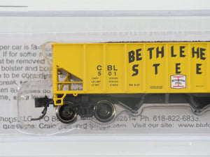 N Scale Bluford Shops NSE BLU17-06 CBL Bethlehem Steel 2-Bay Hopper #501 w/ Load