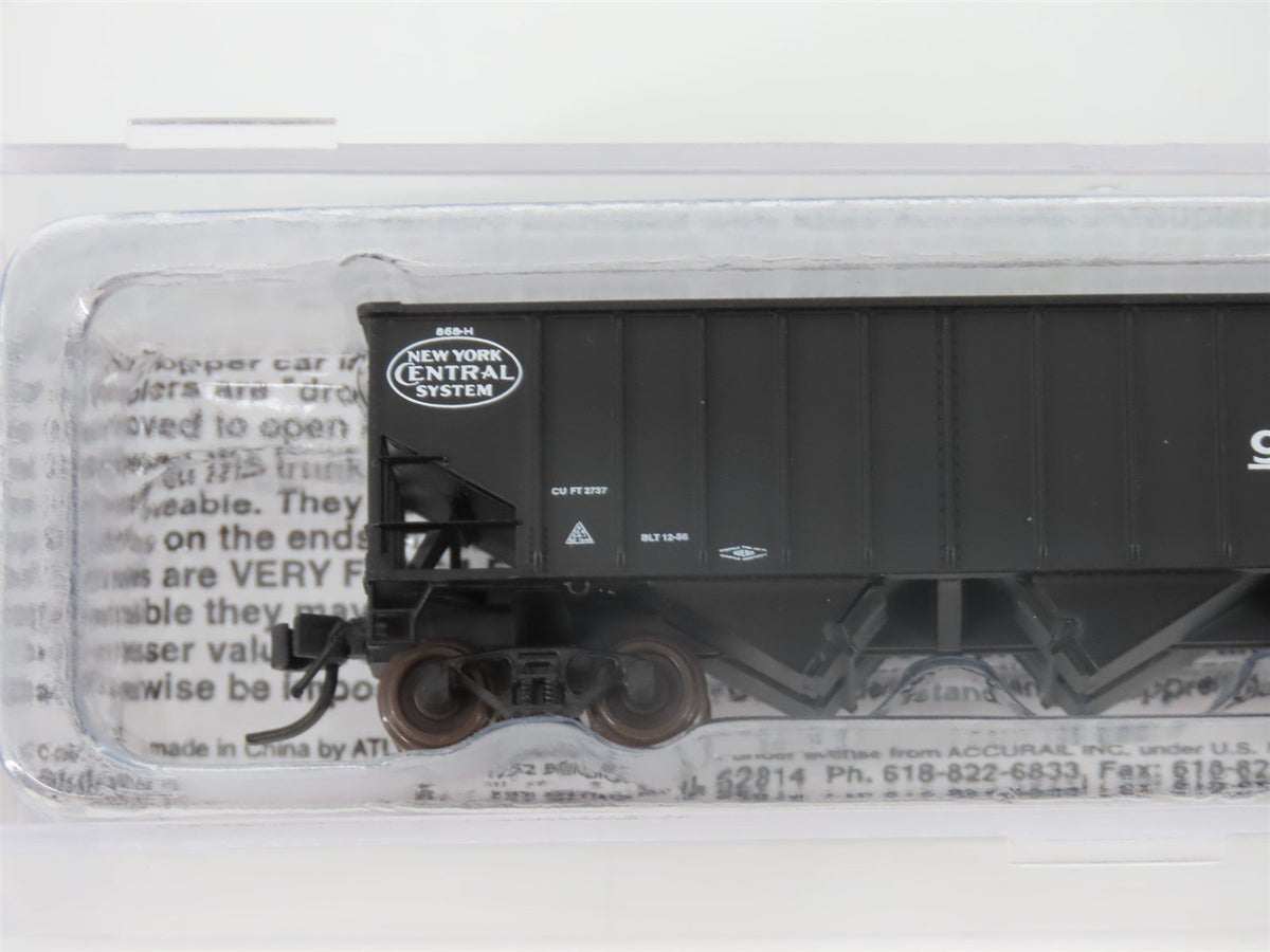 N Scale Bluford Shops 14021 NYC New York Central 3-Bay Hopper #905943 w/ Load