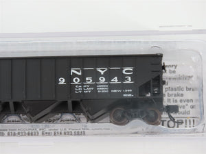 N Scale Bluford Shops 14021 NYC New York Central 3-Bay Hopper #905943 w/ Load