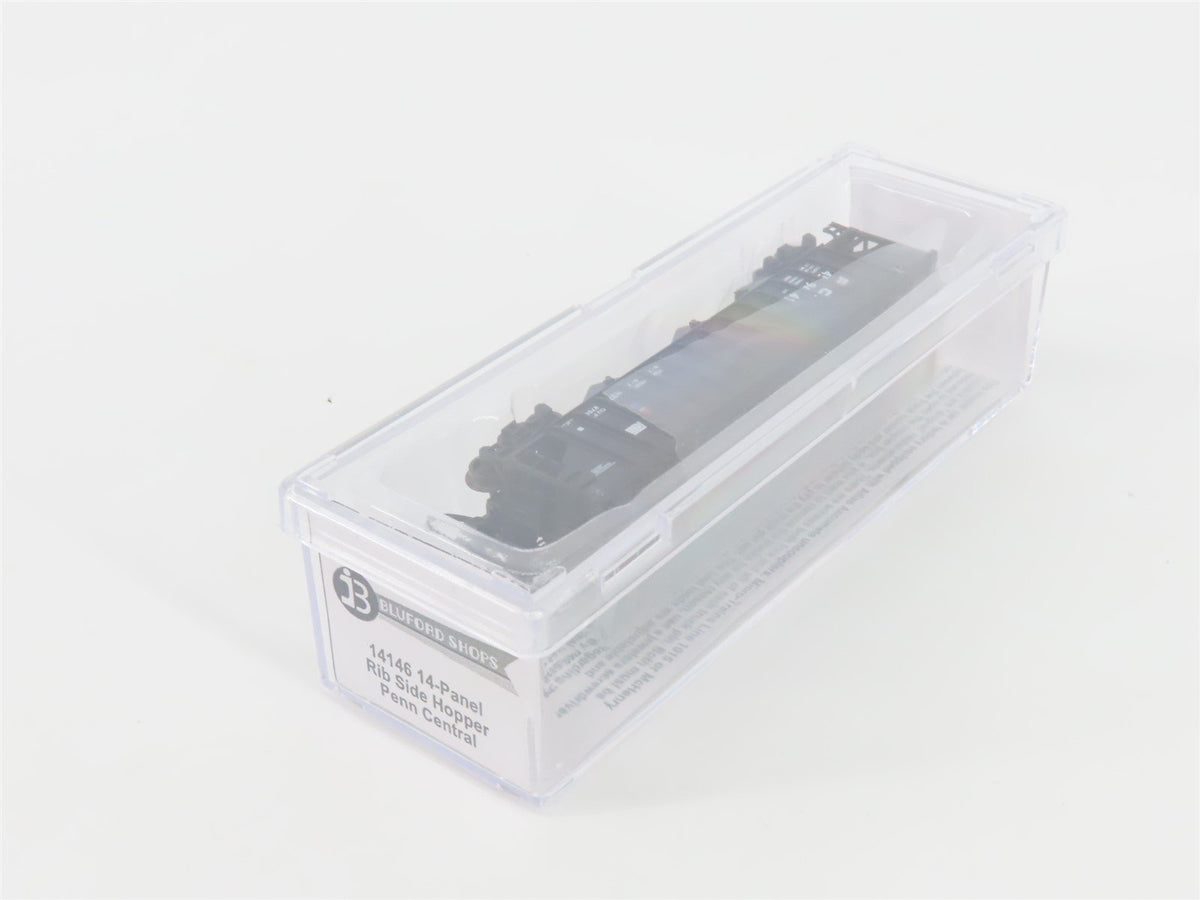 N Bluford Shops 14146 PC Penn Central 3-Bay Rib-Side Hopper #459441 w/ Load