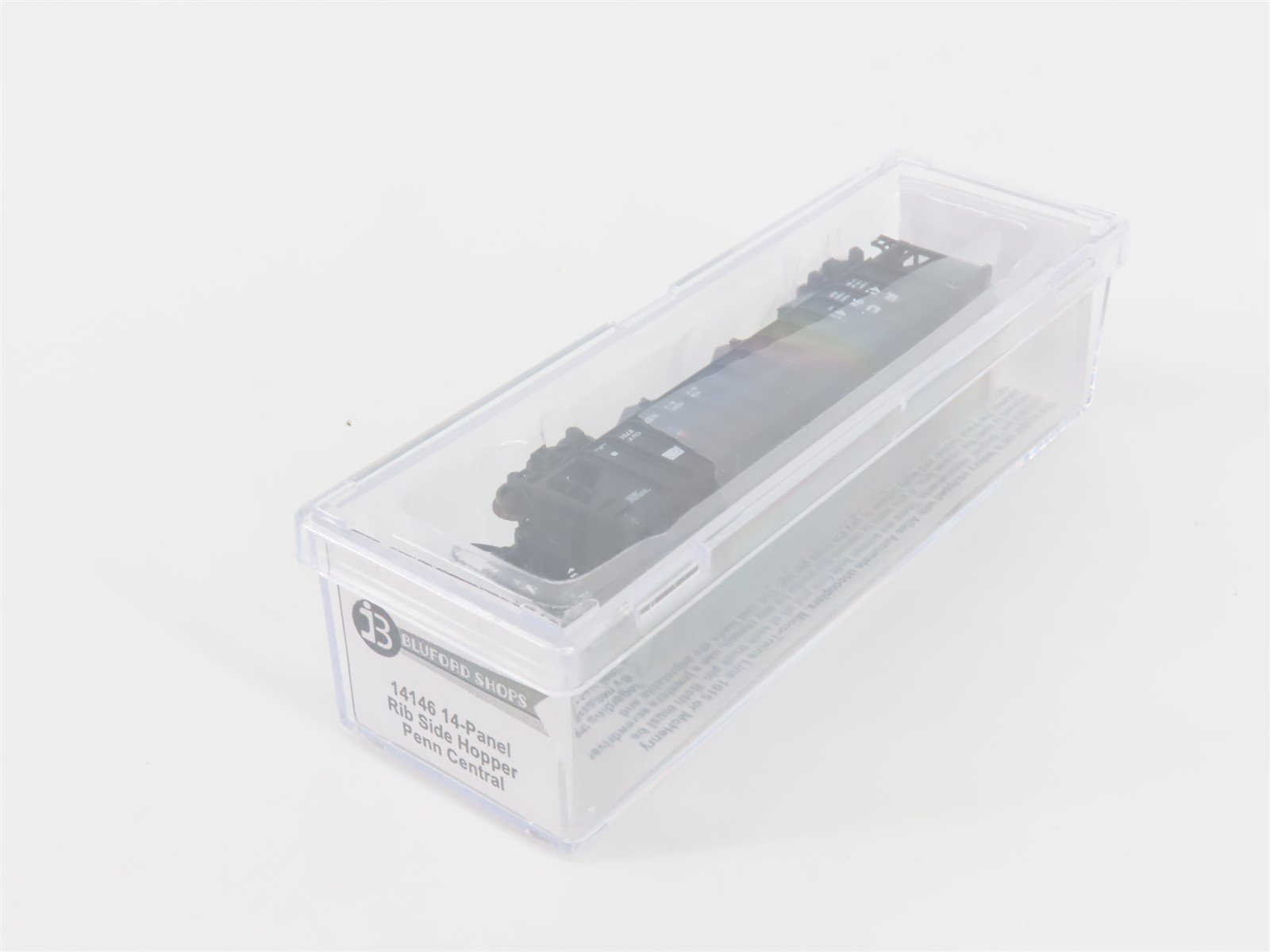 N Bluford Shops 14146 PC Penn Central 3-Bay Rib-Side Hopper #459441 w/ Load