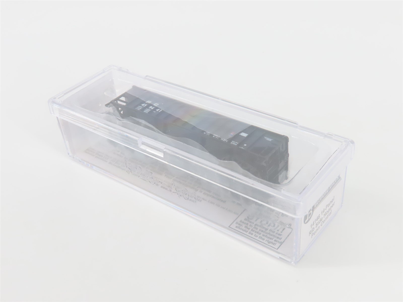 N Bluford Shops 14146 PC Penn Central 3-Bay Rib-Side Hopper #459441 w/ Load