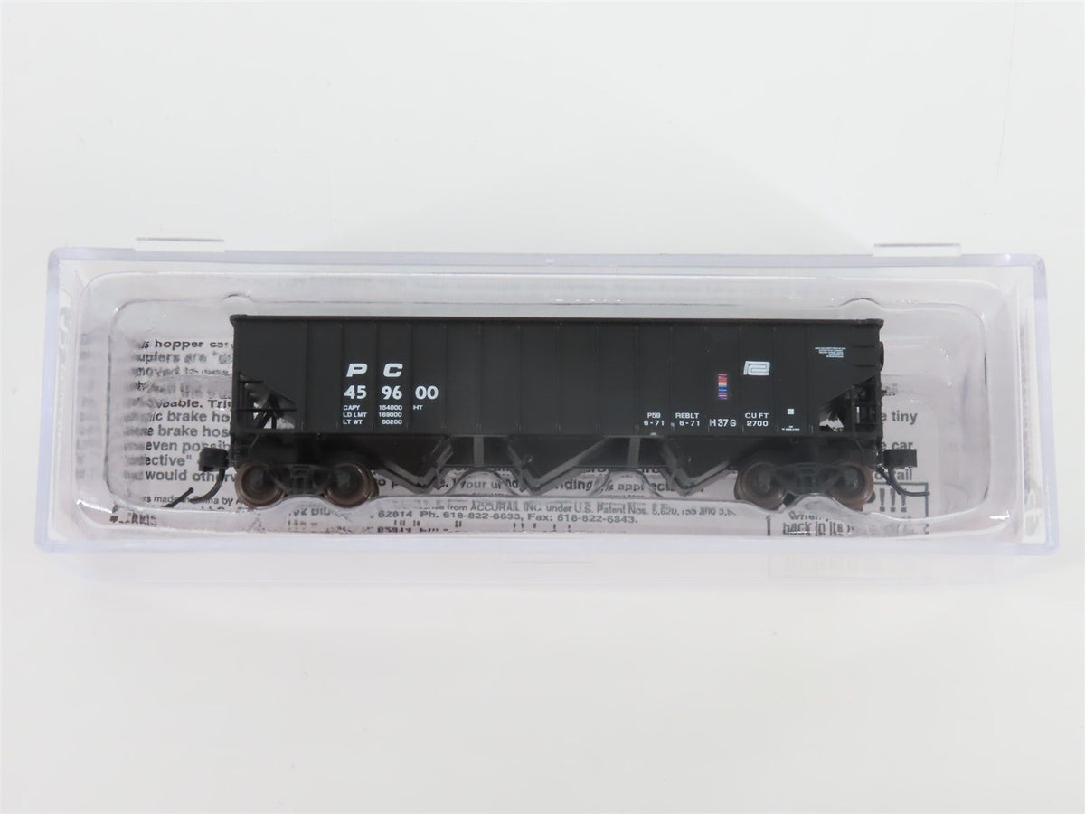 N Bluford Shops 14146 PC Penn Central 3-Bay Rib-Side Hopper #459600 w/ Load