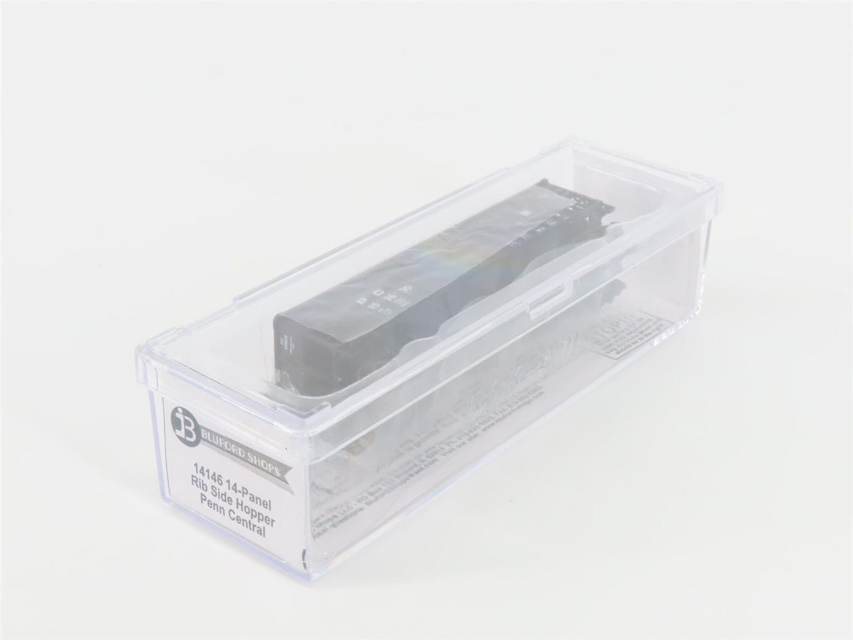 N Bluford Shops 14146 PC Penn Central 3-Bay Rib-Side Hopper #459600 w/ Load