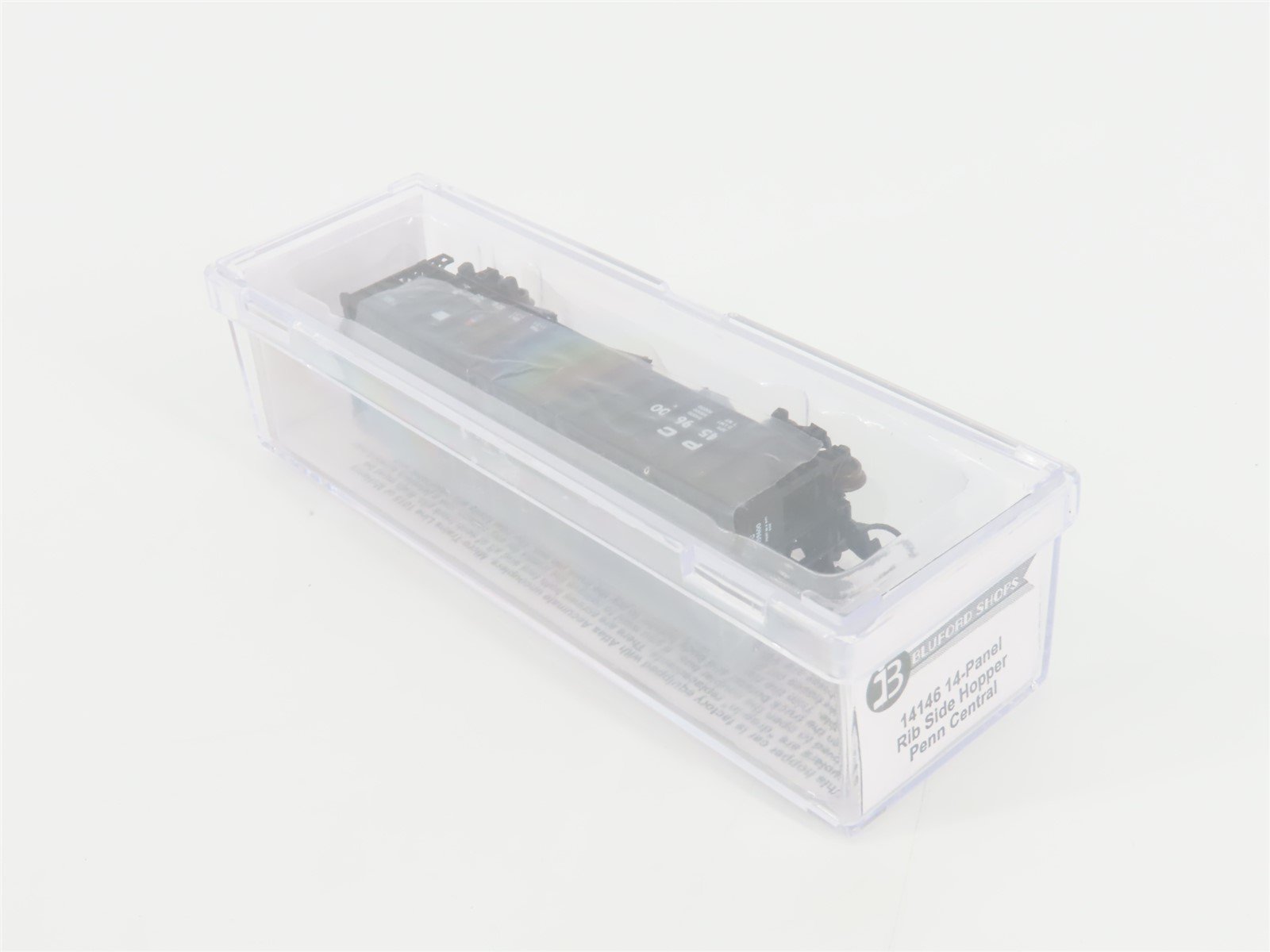 N Bluford Shops 14146 PC Penn Central 3-Bay Rib-Side Hopper #459600 w/ Load