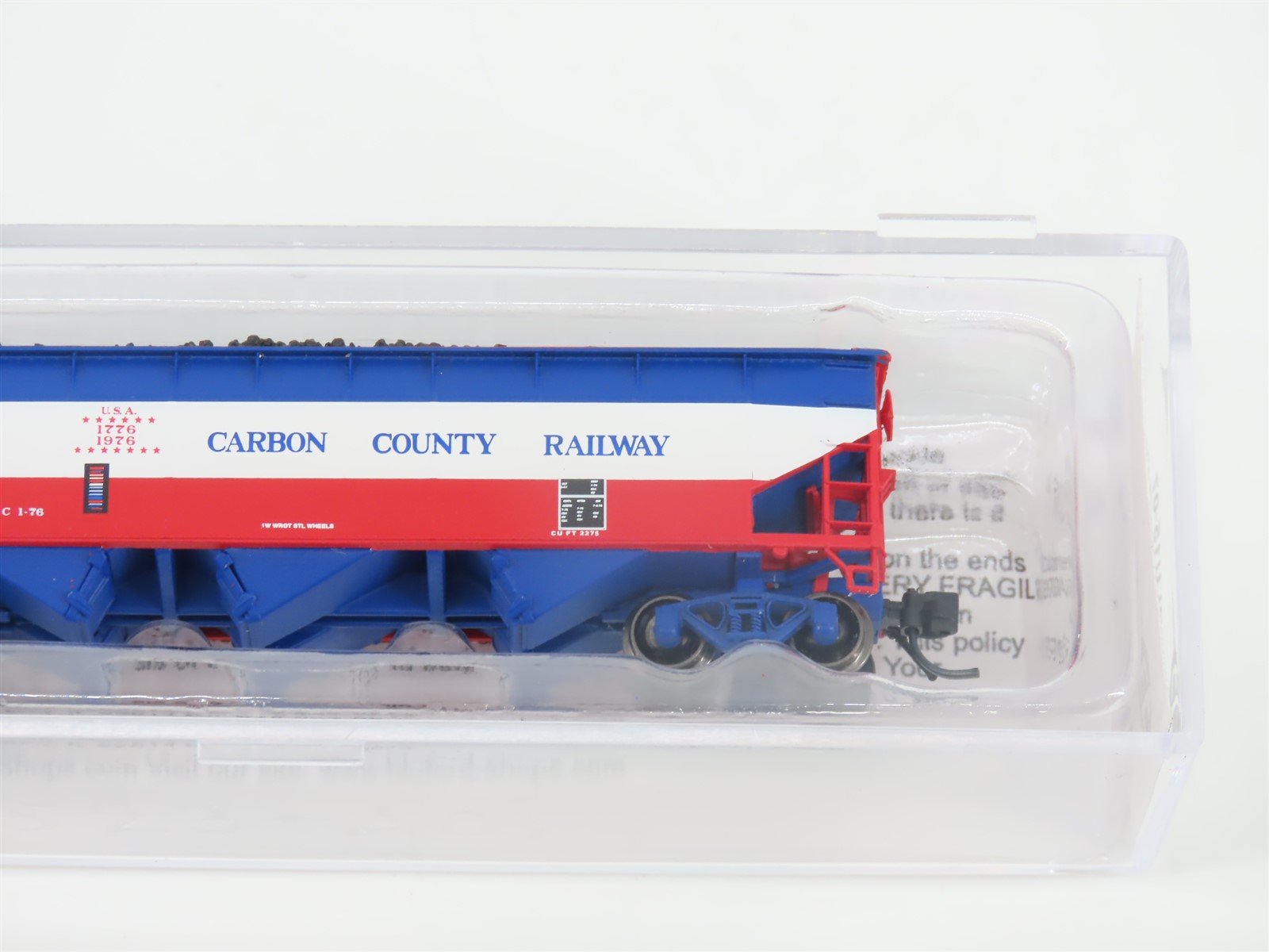 N Bluford Shops NSE BLU15-07 CBC Carbon County Bicentennial 3-Bay Hopper w/ Load