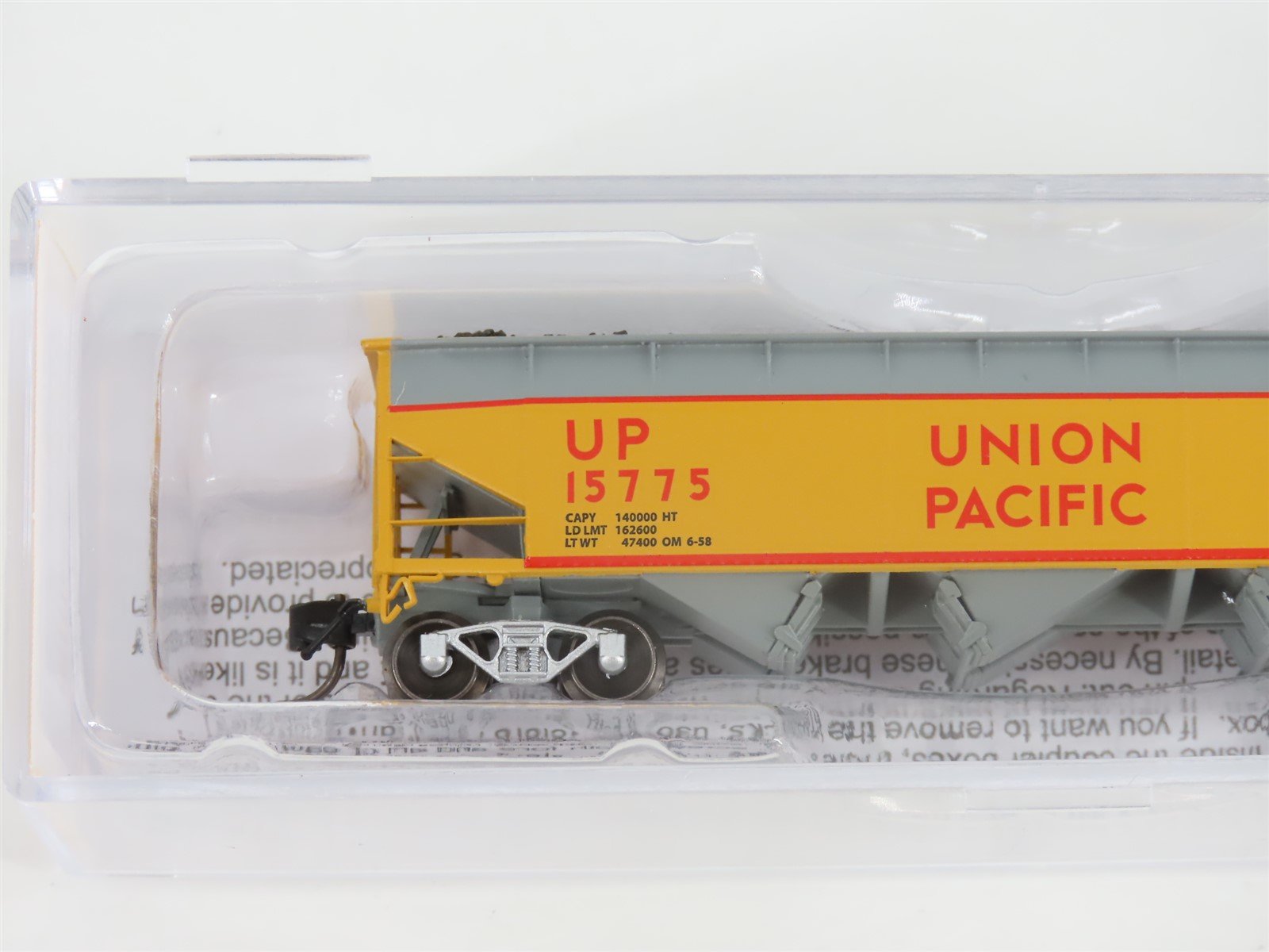 N Scale Bluford Shops NSE BLU23-06 UP 1958 Scheme 3-Bay Hopper #15775 w/ Load