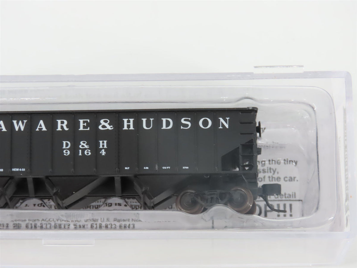 N Bluford Shops 14072 D&amp;H &quot;Bridge Line&quot; 3-Bay Rib-Side Hopper #9164 w/ Load