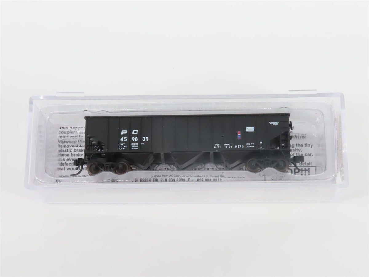 N Bluford Shops 14146 PC Penn Central 3-Bay Rib-Side Hopper #459839 w/ Load