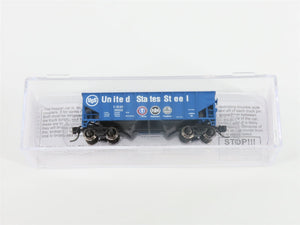 N Scale Bluford Shops NSE BLU17-03 URR US Steel 2-Bay Hopper #3501 w/ Load