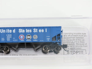 N Scale Bluford Shops NSE BLU17-03 URR US Steel 2-Bay Hopper #3501 w/ Load