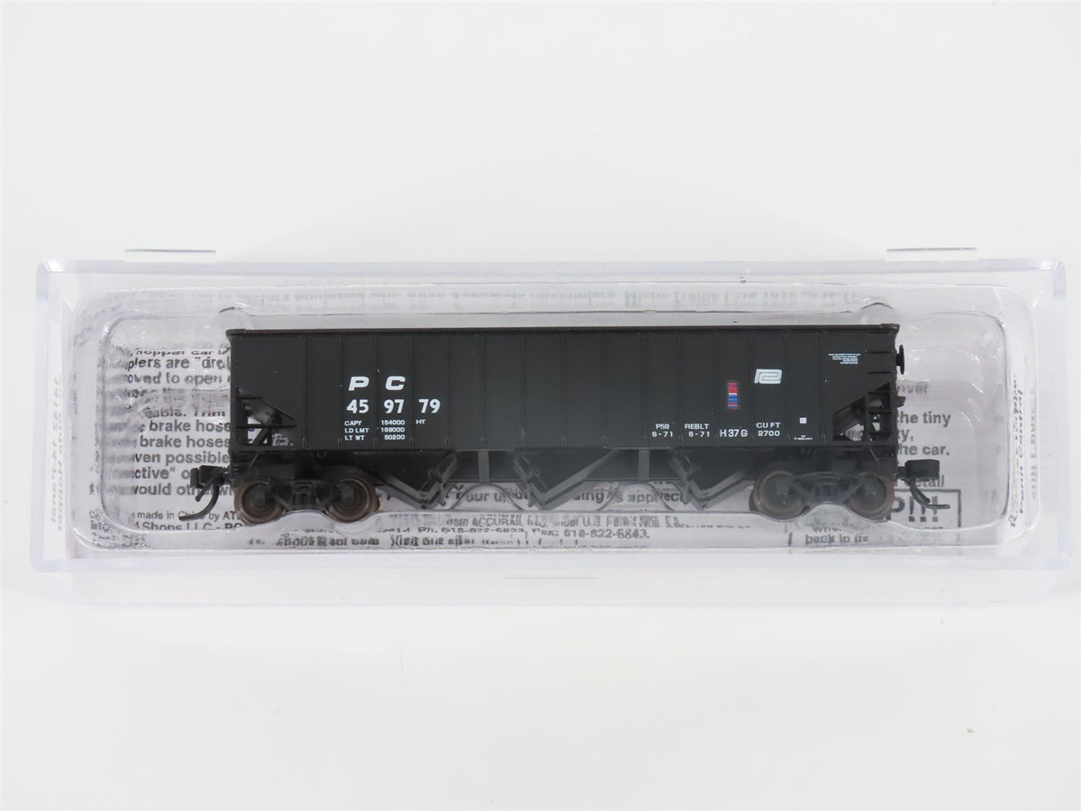N Bluford Shops 14142 PC Penn Central 3-Bay Rib-Side Hopper #459779 w/ Load