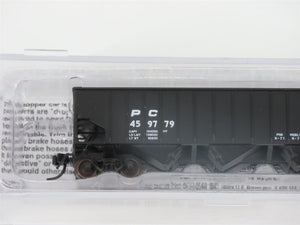 N Bluford Shops 14142 PC Penn Central 3-Bay Rib-Side Hopper #459779 w/ Load