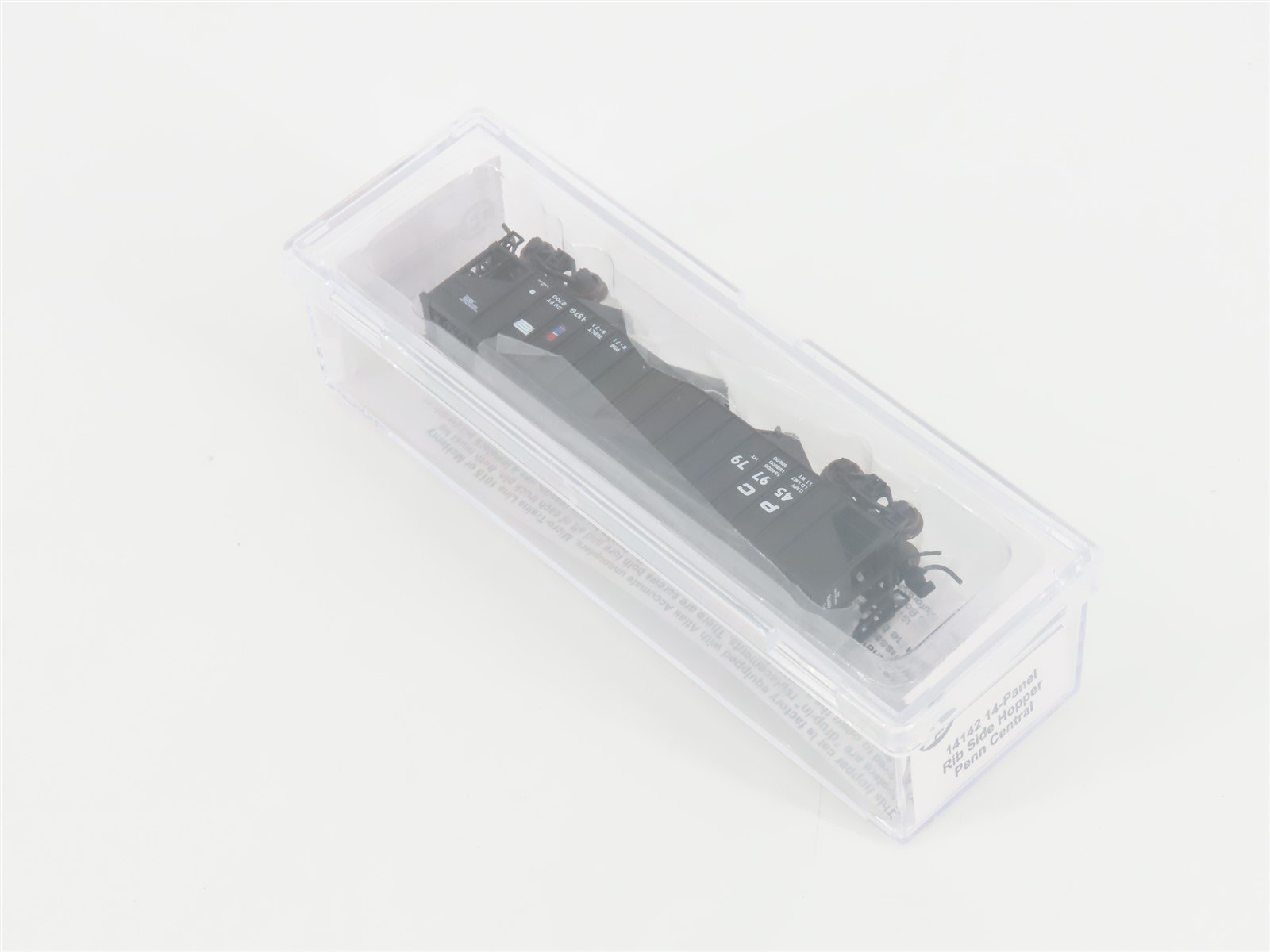 N Bluford Shops 14142 PC Penn Central 3-Bay Rib-Side Hopper #459779 w/ Load