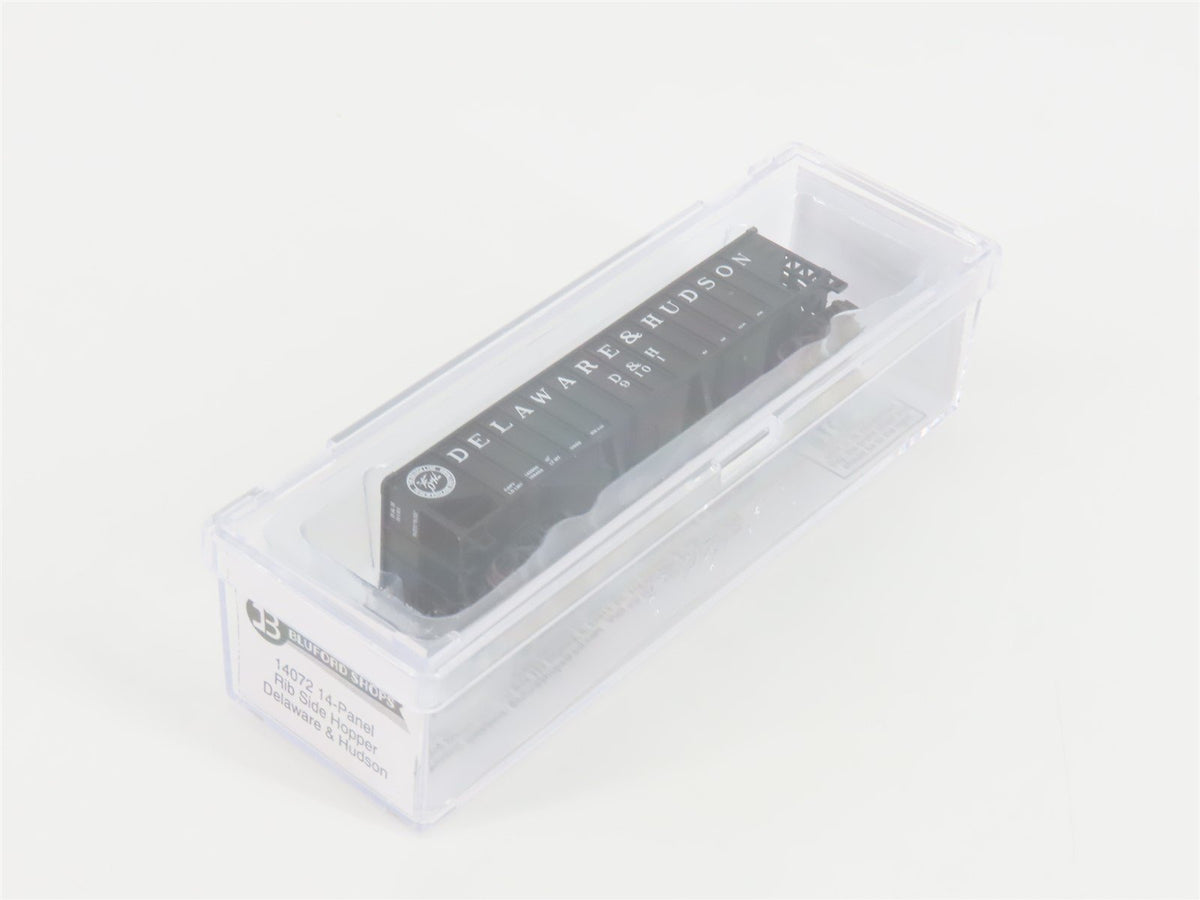 N Bluford Shops 14072 D&amp;H &quot;Bridge Line&quot; 3-Bay Rib-Side Hopper #9101 w/ Load