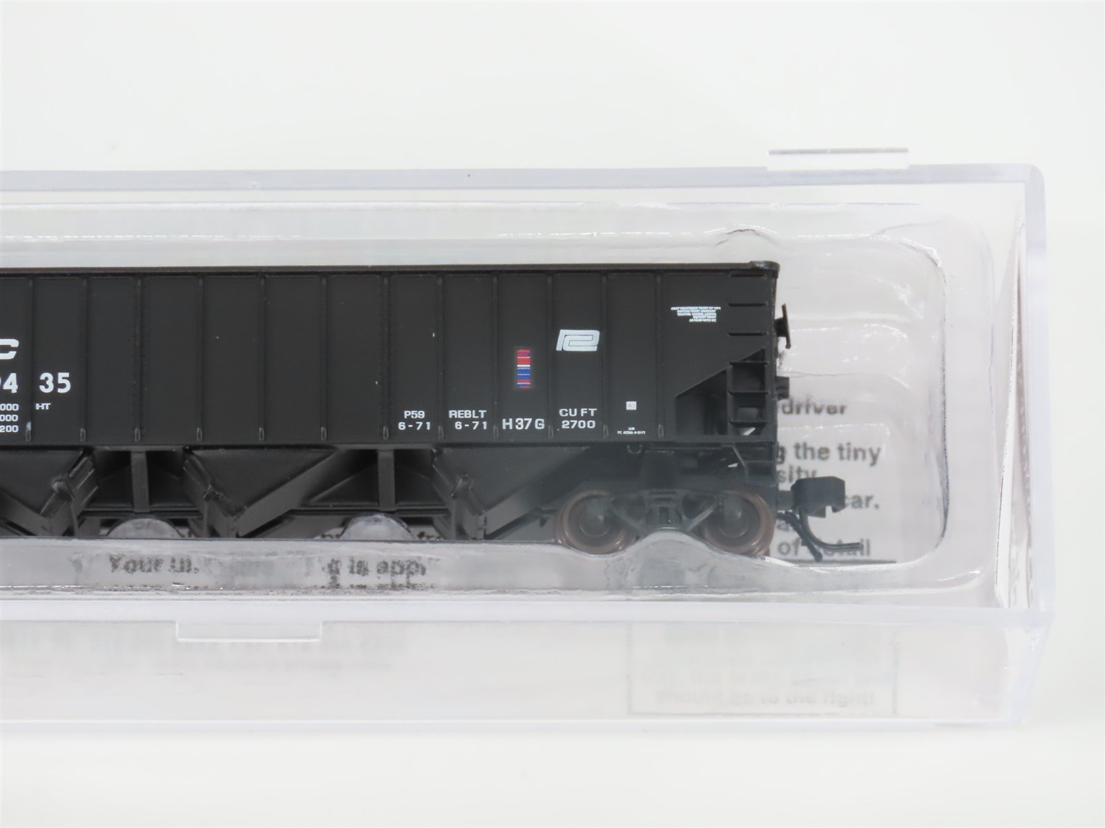N Bluford Shops 14146 PC Penn Central 3-Bay Rib-Side Hopper #459435 w/ Load