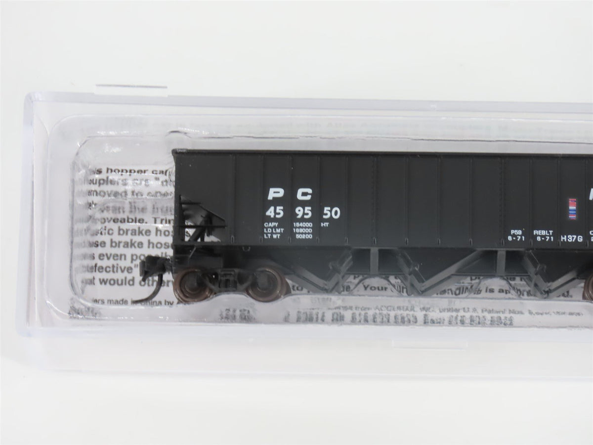 N Bluford Shops 14143 PC Penn Central 3-Bay Rib-Side Hopper #459550 w/ Load