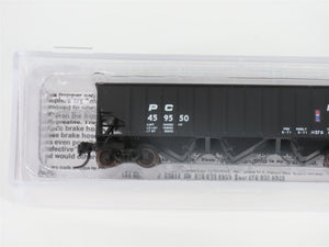 N Bluford Shops 14143 PC Penn Central 3-Bay Rib-Side Hopper #459550 w/ Load