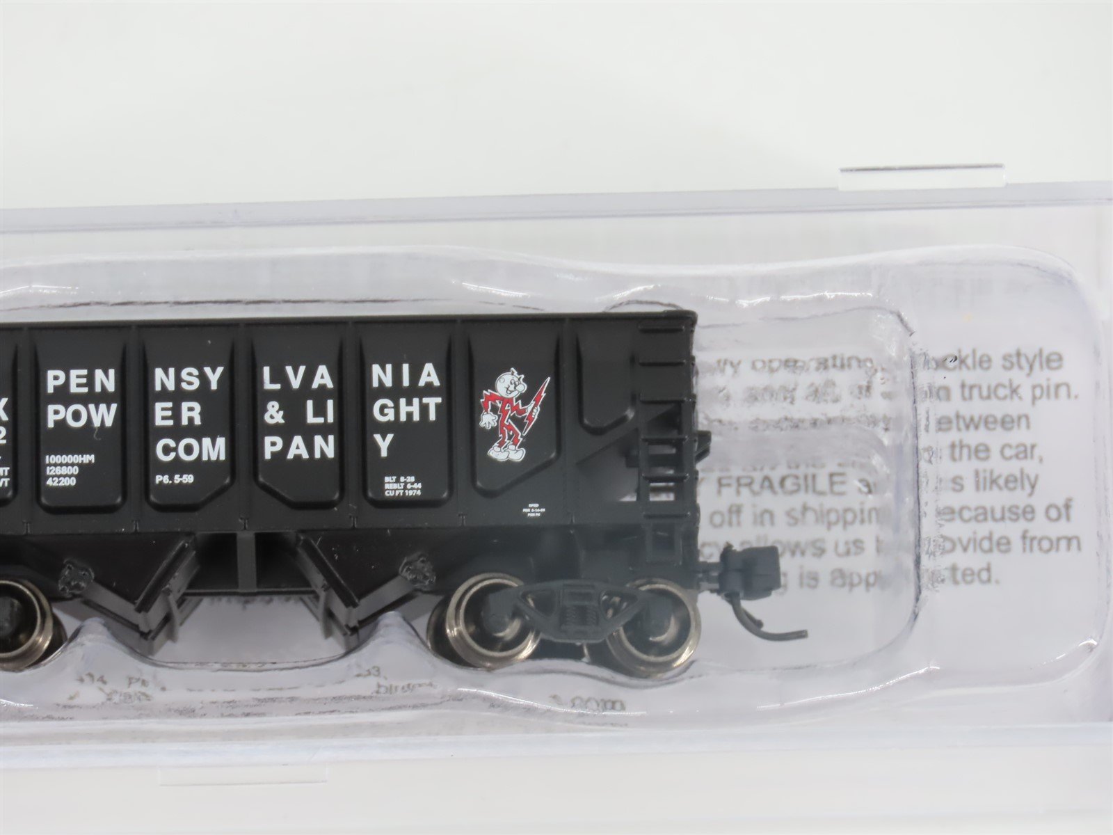 N Bluford Shops NSE BLU17-13 PPLX Pennsylvania Power & Light 2-Bay Hopper w/Load