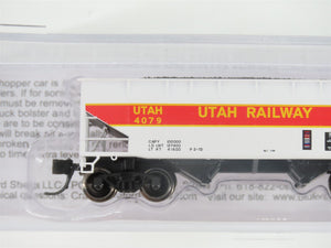 N Scale Bluford Shops NSE BLU17-39 UTAH Railway 2-Bay Hopper #4079 w/ Load