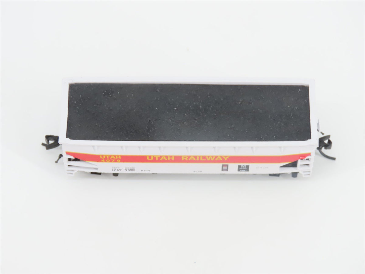 N Scale Bluford Shops NSE BLU17-39 UTAH Railway 2-Bay Hopper #4079 w/ Load