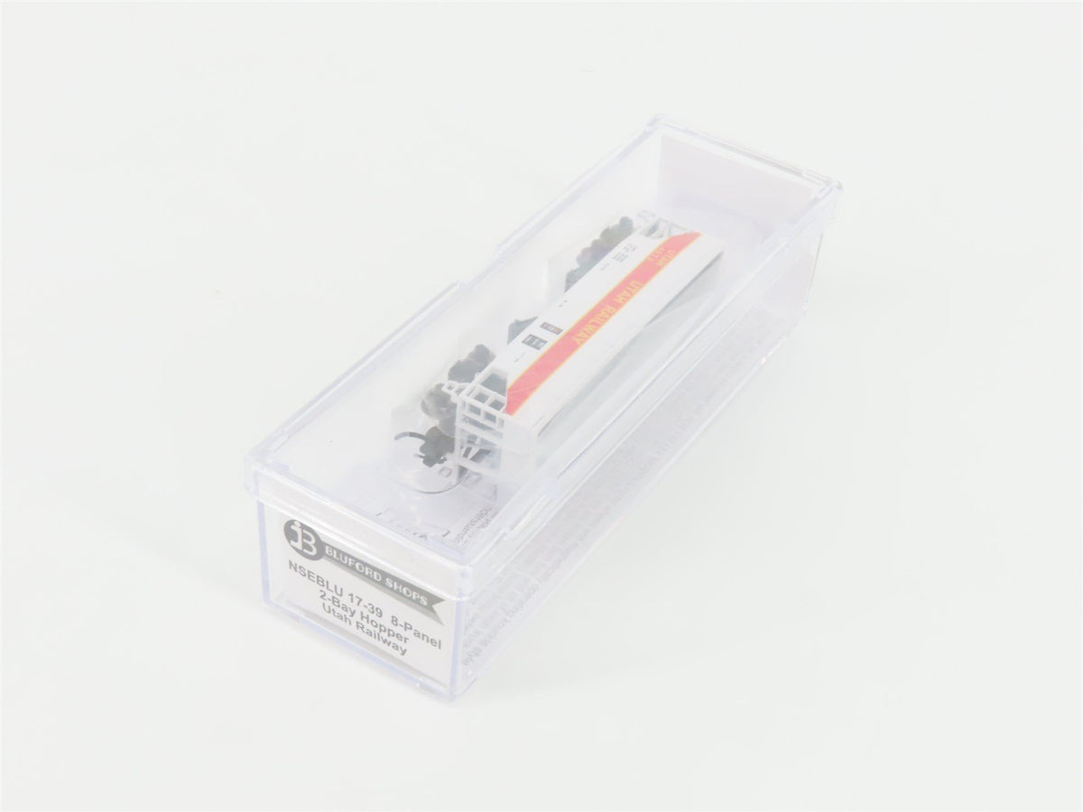 N Scale Bluford Shops NSE BLU17-39 UTAH Railway 2-Bay Hopper #4079 w/ Load