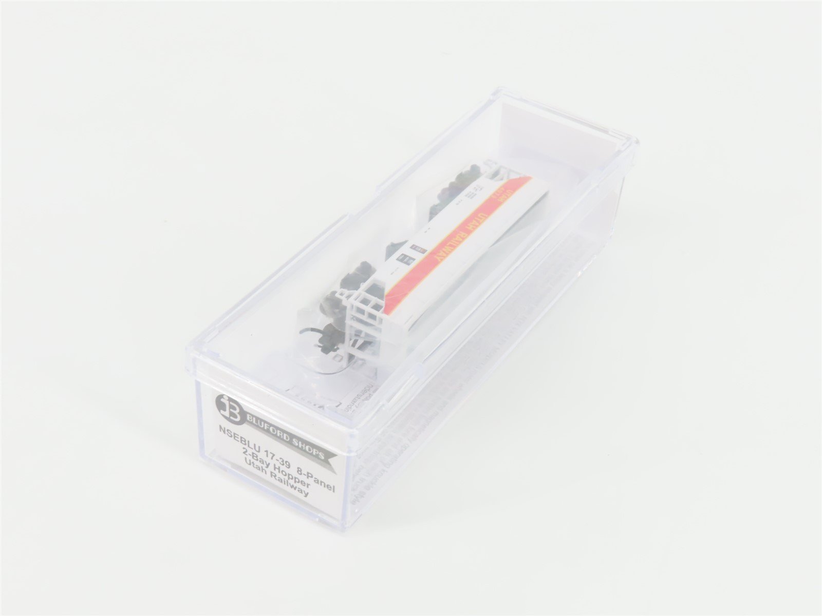 N Scale Bluford Shops NSE BLU17-39 UTAH Railway 2-Bay Hopper #4079 w/ Load