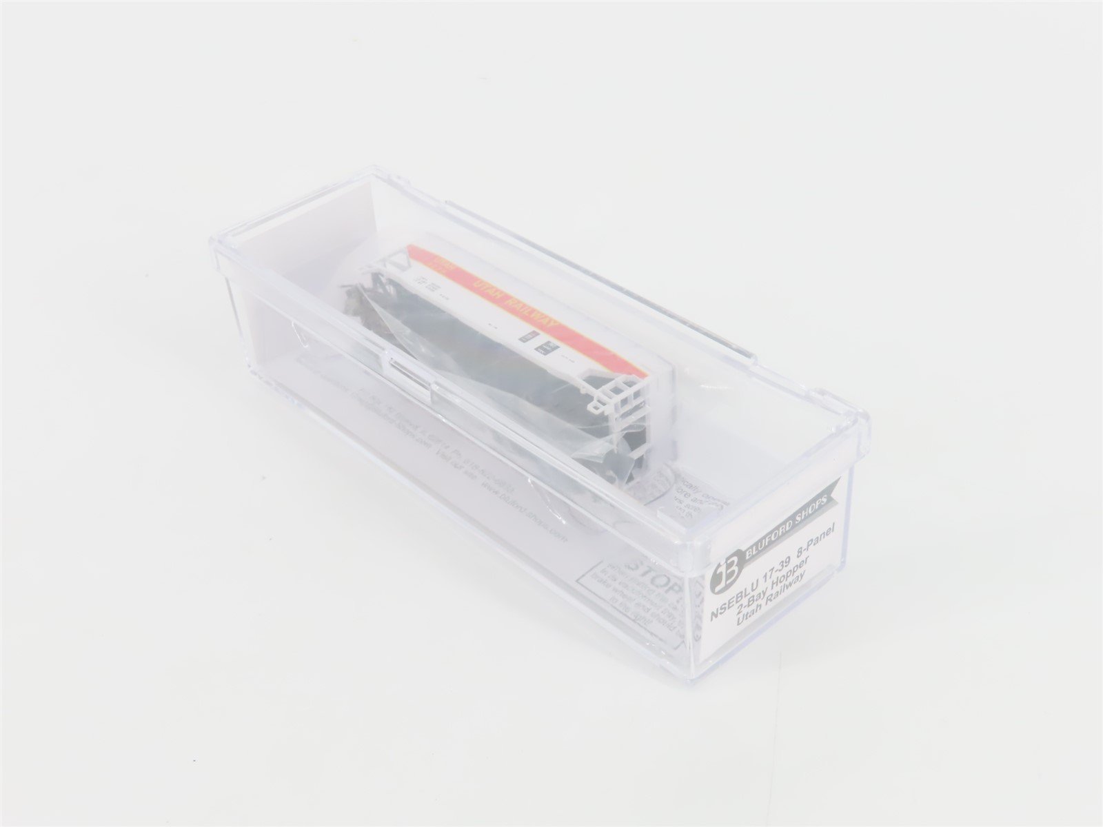 N Scale Bluford Shops NSE BLU17-39 UTAH Railway 2-Bay Hopper #4079 w/ Load