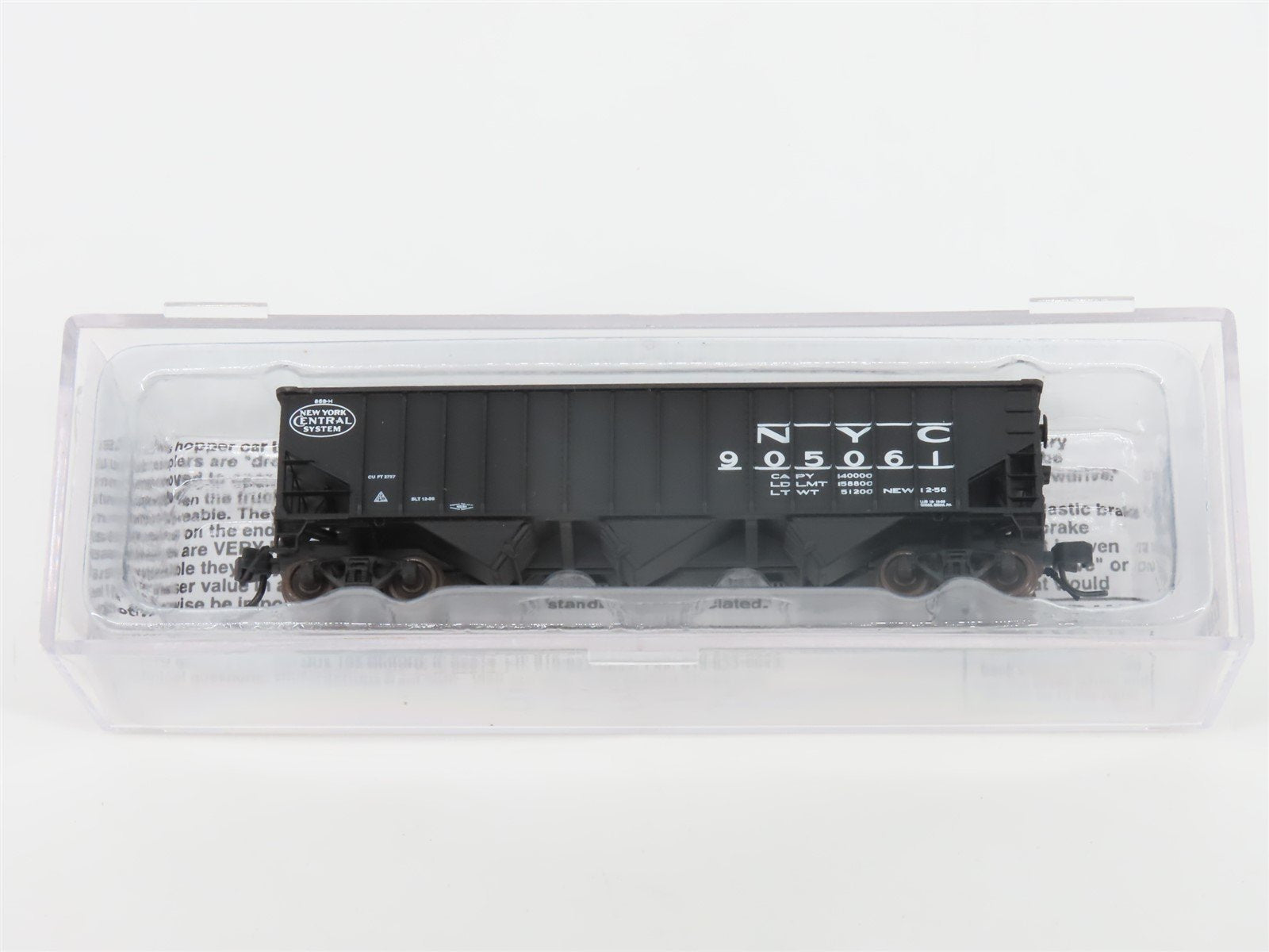 N Bluford Shops 14026 NYC New York Central 3-Bay Rib-Side Hopper #905061 w/ Load