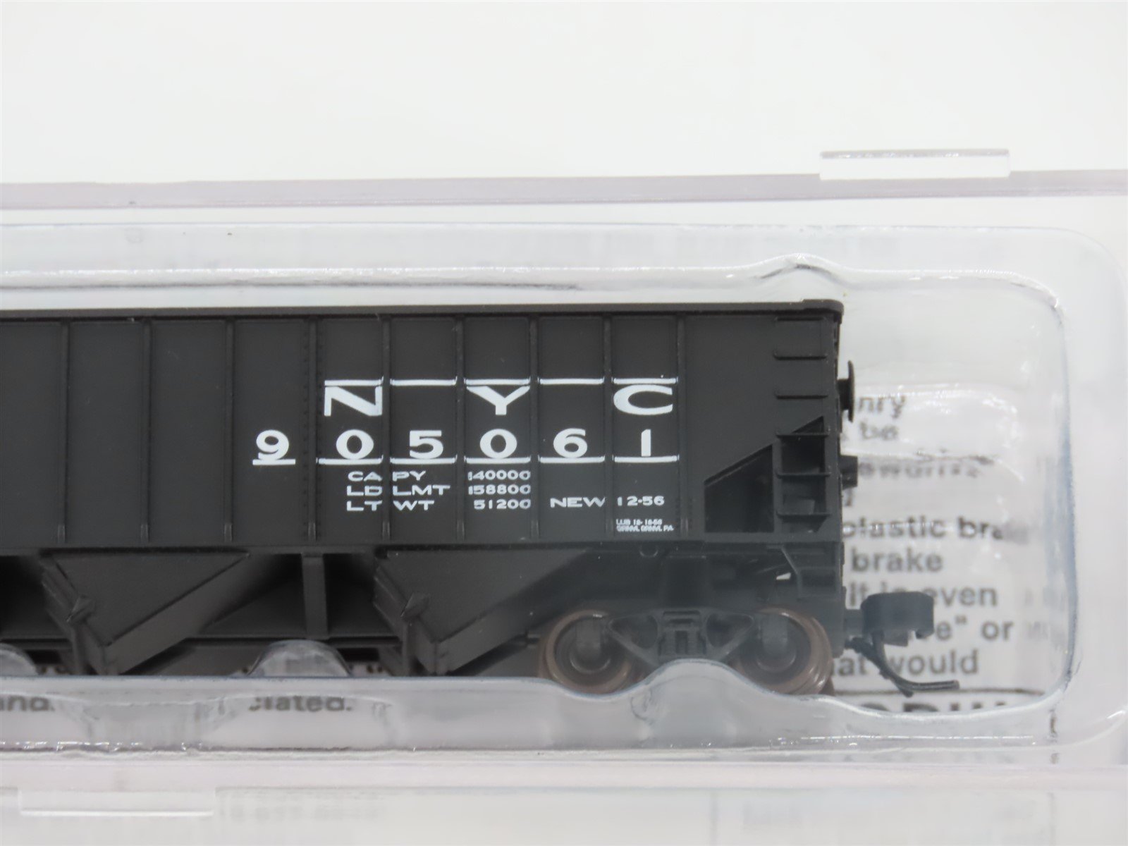 N Bluford Shops 14026 NYC New York Central 3-Bay Rib-Side Hopper #905061 w/ Load