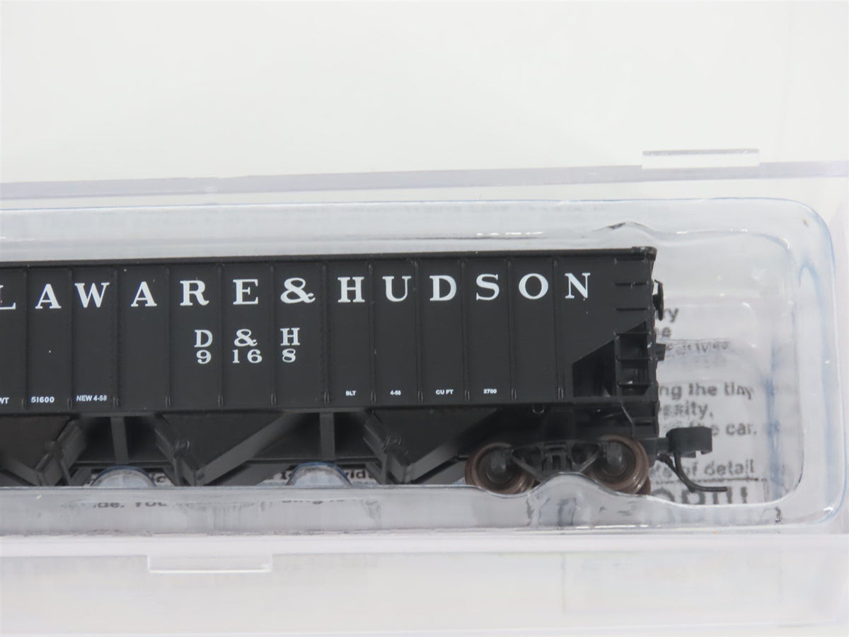 N Bluford Shops 14073 D&amp;H &quot;Bridge Line&quot; 3-Bay Rib-Side Hopper #9168 w/ Load