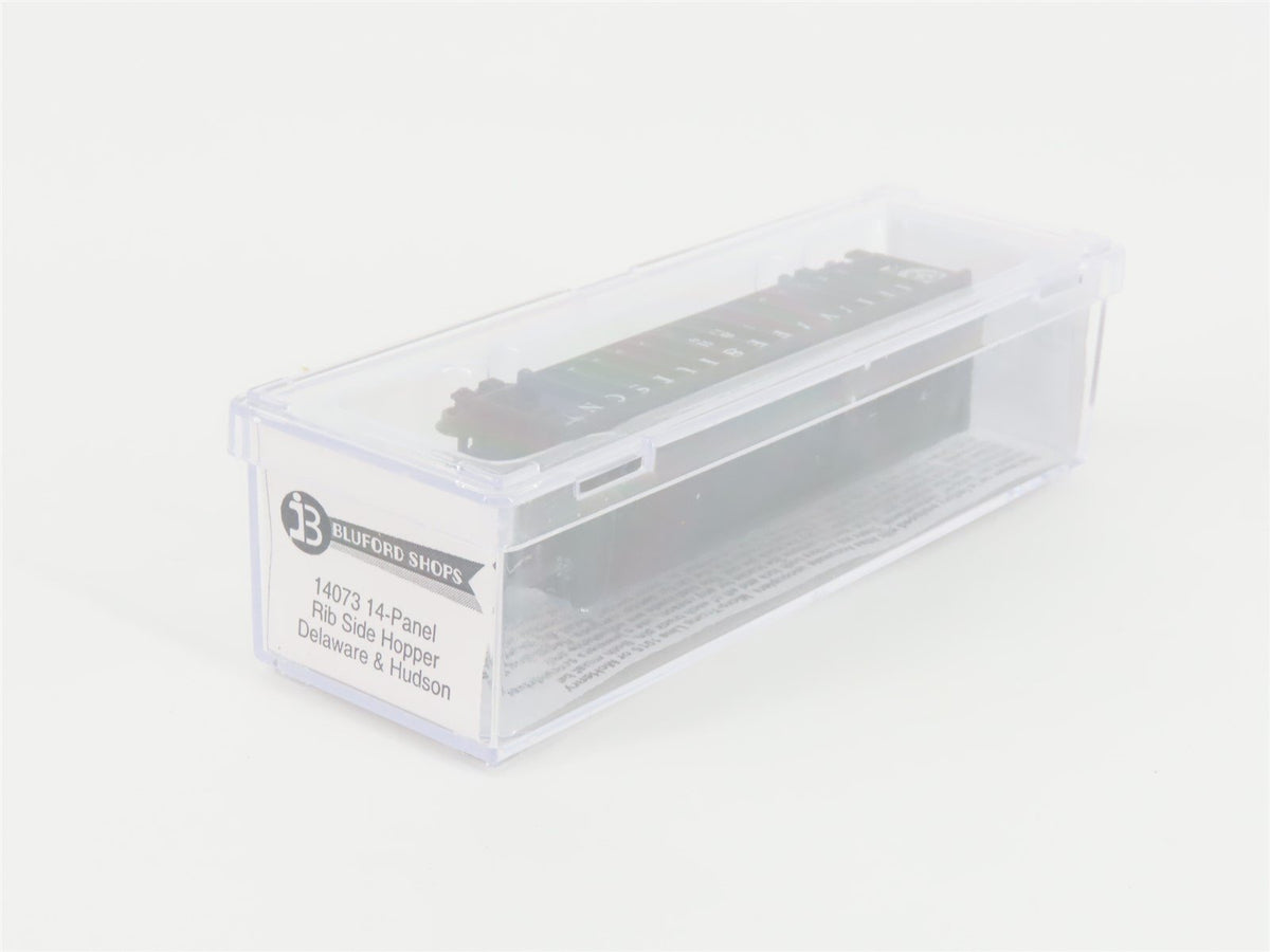 N Bluford Shops 14073 D&amp;H &quot;Bridge Line&quot; 3-Bay Rib-Side Hopper #9168 w/ Load