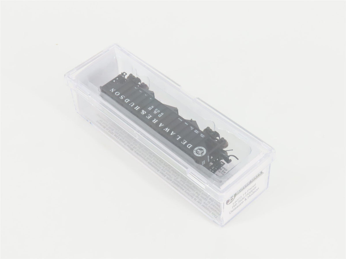 N Bluford Shops 14073 D&amp;H &quot;Bridge Line&quot; 3-Bay Rib-Side Hopper #9038 w/ Load