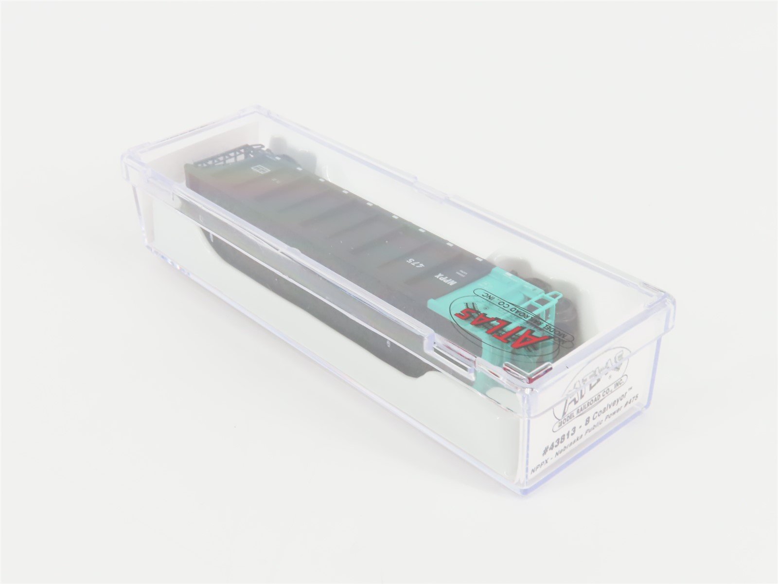 N Scale Atlas 43813-8 NPPX Nebraska Public Power Coalveyor #475 w/ Load