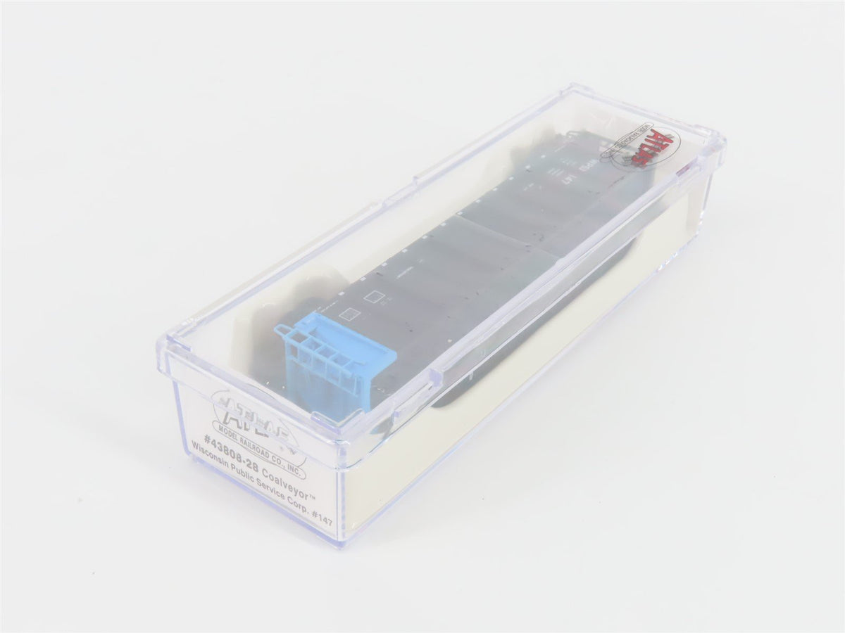 N Scale Atlas 43808-28 WPSX Wisconsin Public Service Coalveyor #147 w/ Load