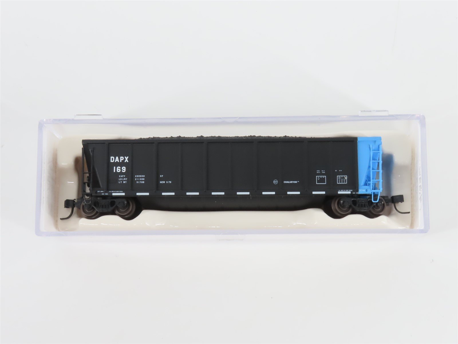 N Scale Atlas 43805-20 DAPX Dairyland Power Cooperative Coalveyor #169 w/ Load