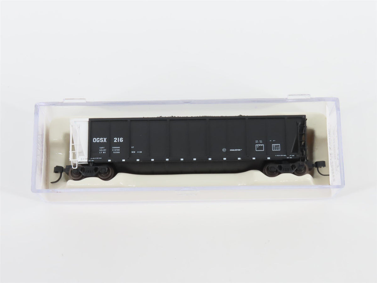 N Scale Atlas 43802-36 OGSX Iowa Southern Utilities Coalveyor #216 w/ Load