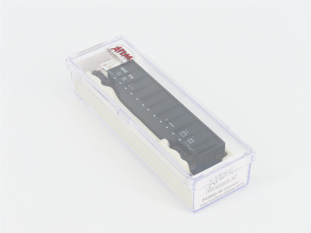 N Scale Atlas 43802-36 OGSX Iowa Southern Utilities Coalveyor #216 w/ Load