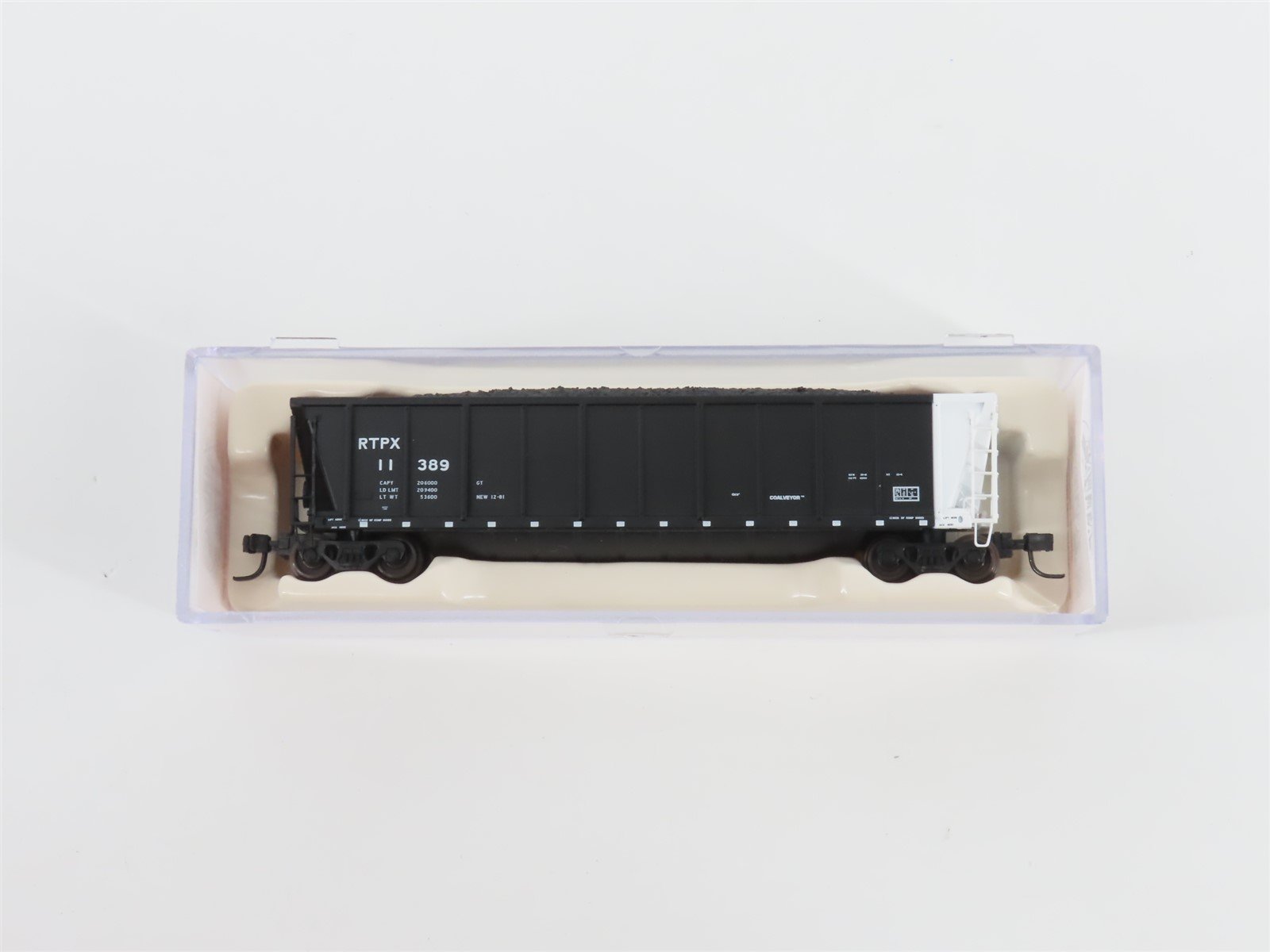 N Scale Atlas 43803-9 RTPX Wheelabrator Coal Services Coalveyor #11389 w/ Load