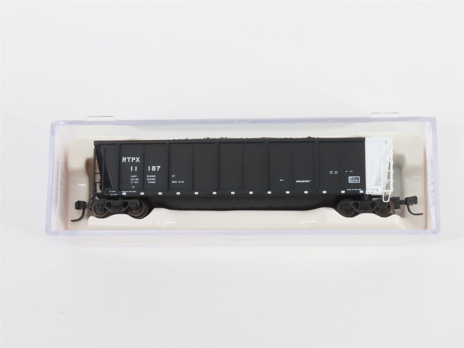 N Scale Atlas 43803-2 RTPX Wheelabrator Coal Services Coalveyor #11187 w/ Load